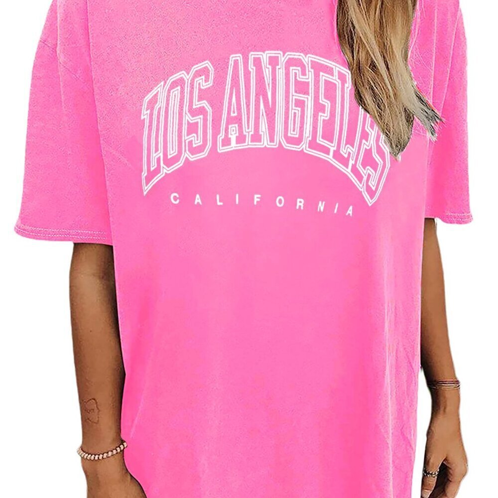 Oversized Vintage Graphic Tee Short Sleeve Loose Fit Y2K Chic Casual
